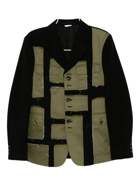  Comme Des Garçons Patch-work Blazer - Black 