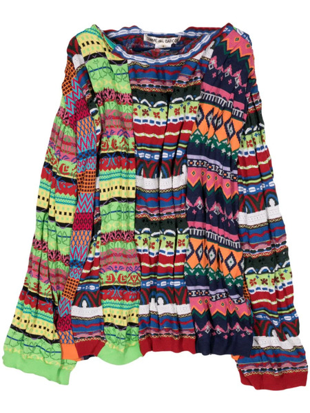  Comme Des Garçons Patchwork Wool-blend Jumper - Multicolour 