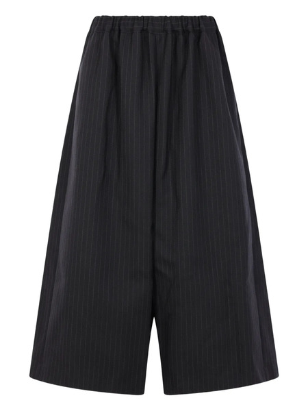  Comme Des Garçons Pinstripe Elasticated Trousers - Black 
