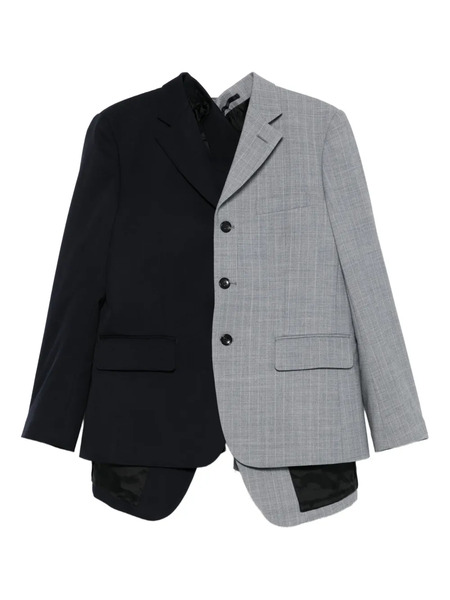  Comme Des Garçons Pinstripe Two-tone Jacket - Black 