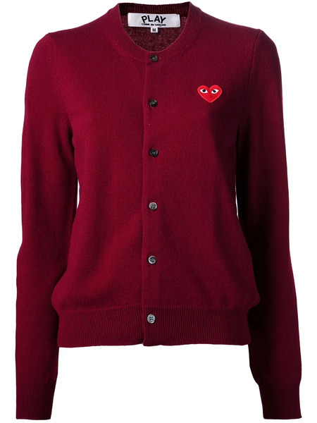  Comme Des Garçons Play Basic Cardigan - Red 