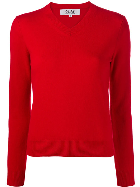  Comme Des Garçons Play Classic Knit Sweater - Red 