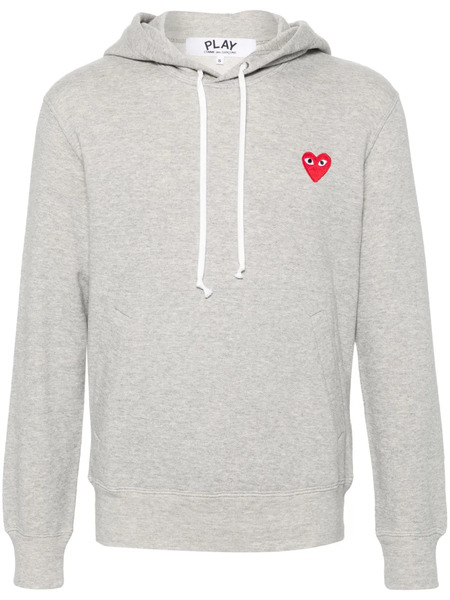  Comme Des Garçons Play Heart-patch Hoodie - Grey 