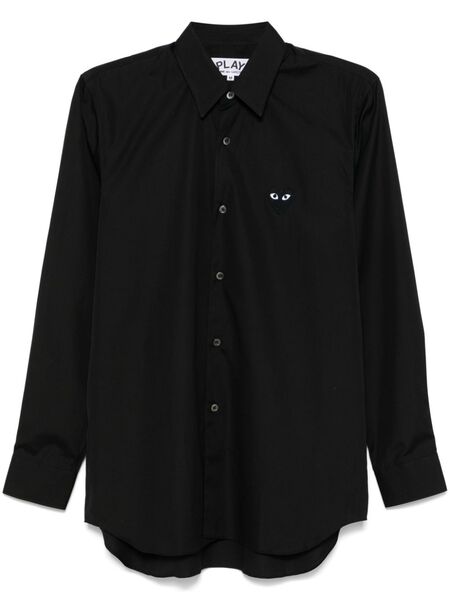  Comme Des Garçons Play Heart-patch Shirt - Black 