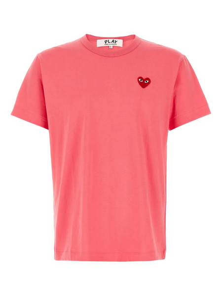  Comme Des Garçons Play Heart-patch T-shirt - Pink 