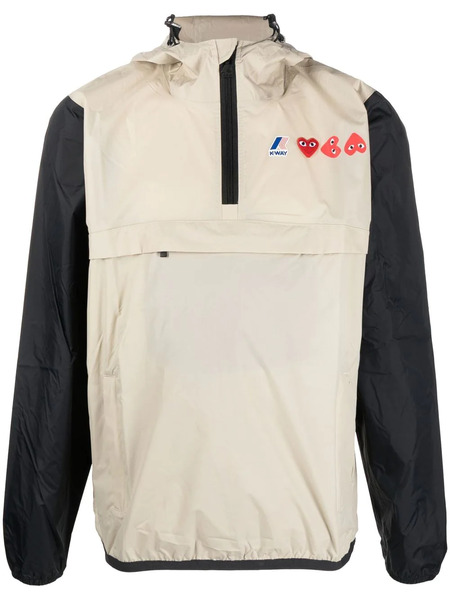 Comme Des Garçons Play Hooded Pullover Jacket - Neutrals 