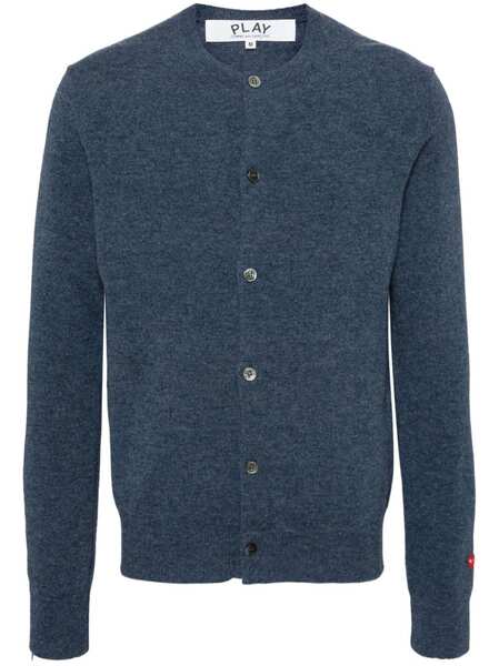  Comme Des Garçons Play Wool Cardigan - Blue 