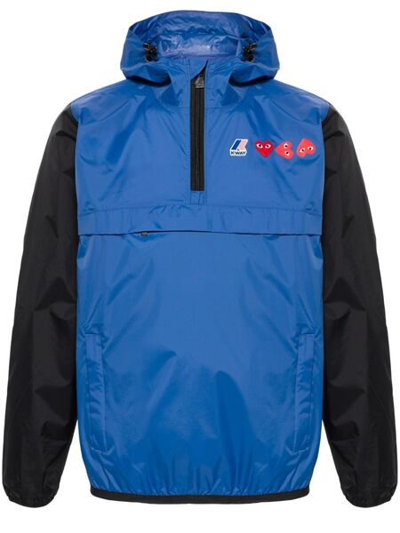  Comme Des Garçons Play X K-way Heart-patch Lightweight Jacket - Blue 