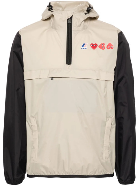  Comme Des Garçons Play X K-way Heart-patch Lightweight Jacket - Neutrals 