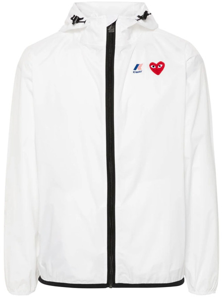  Comme Des Garçons Play X K-way Heart-patch Lightweight Jacket - White 