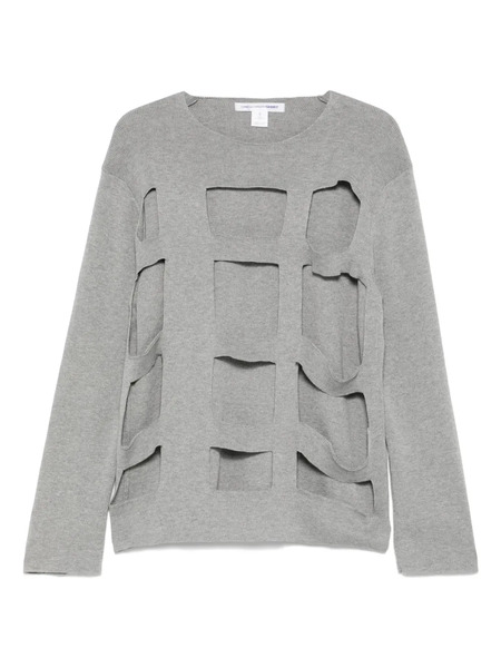  Comme Des Garçons Shirt Cut-out Sweater - Grey 