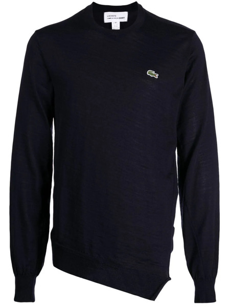  Comme Des Garçons Shirt Logo-patch Wool Jumper - Blue 
