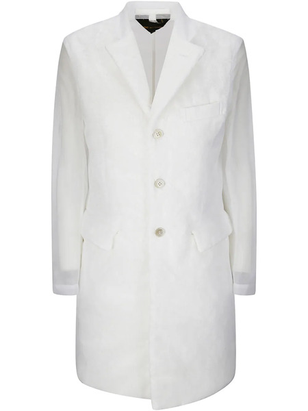  Comme Des Garçons Single-breasted Coat - White 