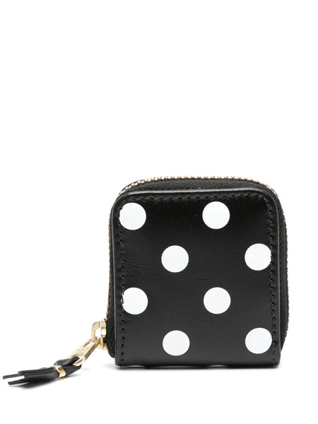  Comme Des Garçons Wallet Bold-dot Pattern Leather Wallet - Black 