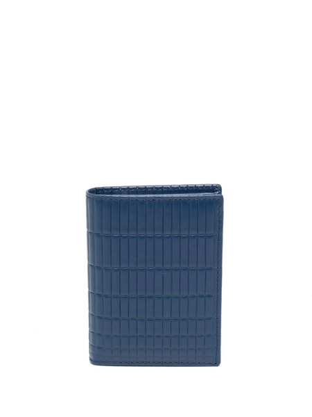  Comme Des Garçons Wallet Embossed-brick Bi-fold Wallet - Blue 