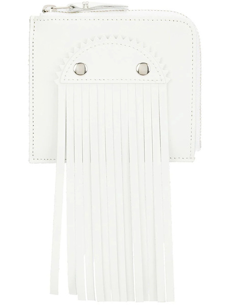  Comme Des Garçons Wallet Fringed Cardholder - White 