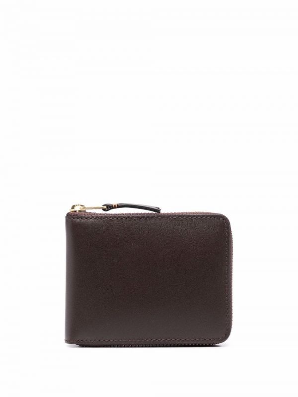  Comme Des Garçons Wallet Grained Leather Wallet - Brown 