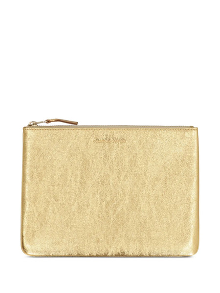  Comme Des Garçons Wallet Logo-embossed Leather Purse - Gold 