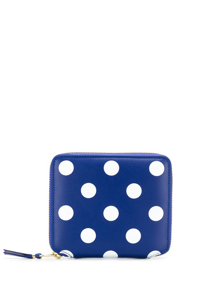  Comme Des Garçons Wallet Polka-dot Leather Wallet - Blue 