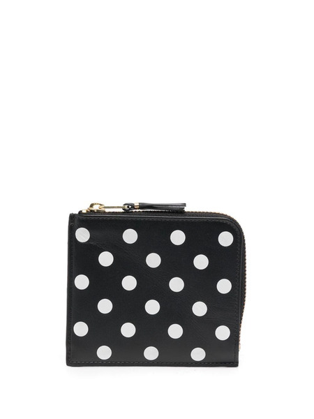  Comme Des Garçons Wallet Polka-dot Zip-around Wallet - Black 