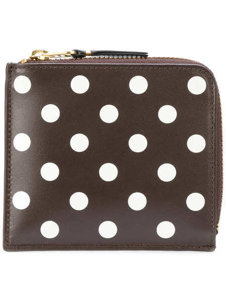  Comme Des Garçons Wallet Polka Dot Zipped Wallet - Brown 