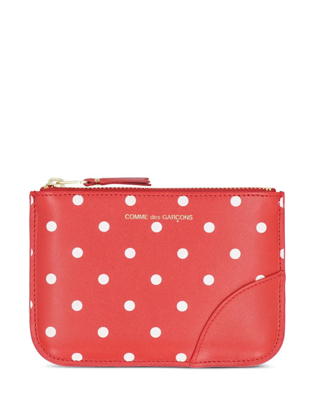 Comme Des Garçons Wallet Small Polka Dot Pouch - Red 
