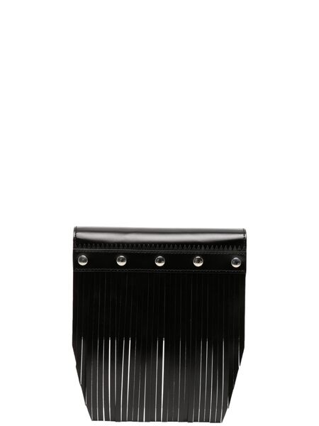  Comme Des Garçons Wallet Stud-embellished Fringed Leather Wallet - Black 