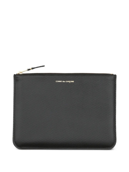  Comme Des Garçons Wallet Textured Zip Wallet - Grey 
