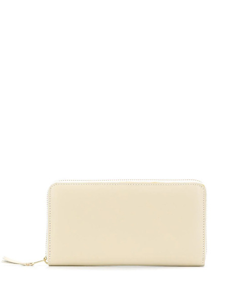  Comme Des Garçons Wallet Zip Around Leather Purse - Neutrals 