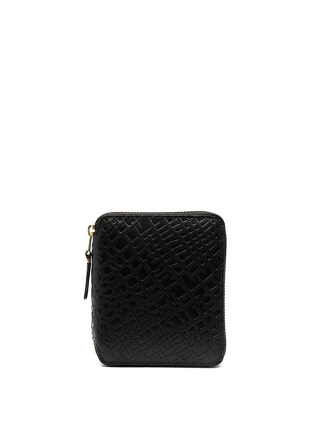  Comme Des Garçons Wallet Zip Around Textured Wallet - Black 