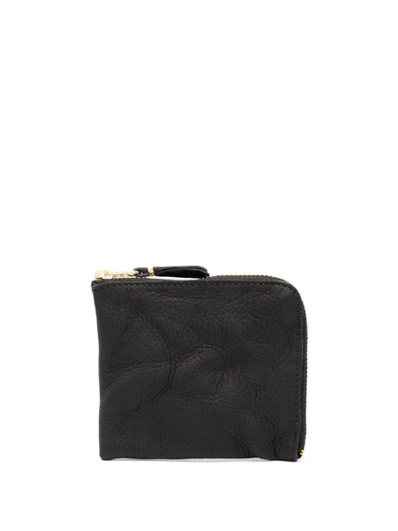  Comme Des Garçons Wallet Zipped Leather Wallet - Black 