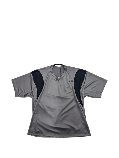  Commission V-neck Panelled T-shirt - Grey 