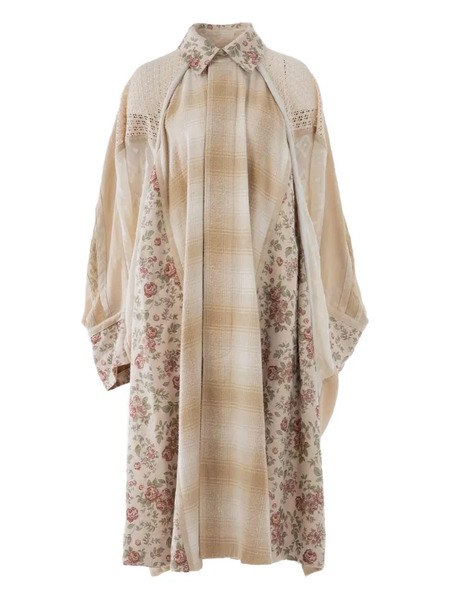  Communs Floral-print Coat - Neutrals 