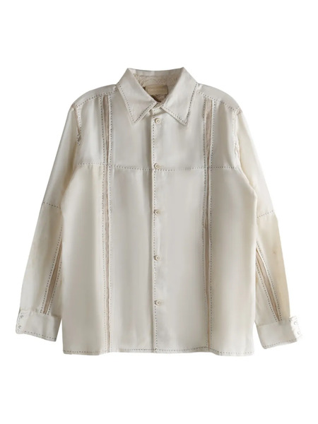  Communs Panelled Seam-detail Shirt - Neutrals 