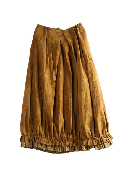  Communs Ruffled Skirt - Brown 
