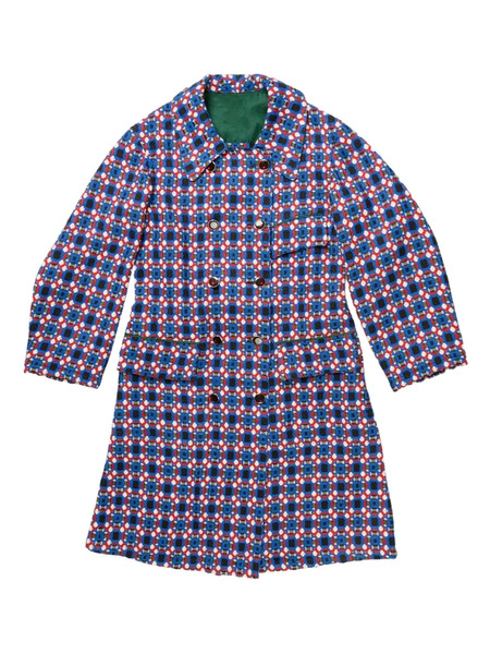  Communs Wool Double-breasted Coat - Blue 