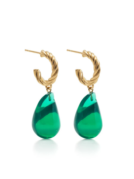  Completedworks Gem-embellished Hoop Earrings - Green 