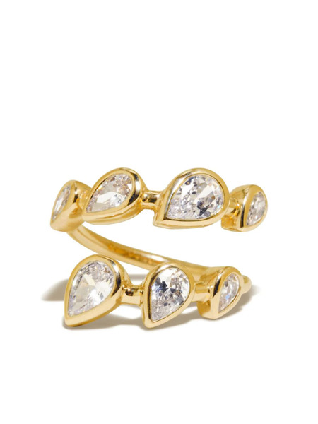  Completedworks 18kt Gold Plated Arc Zirconia Ring 