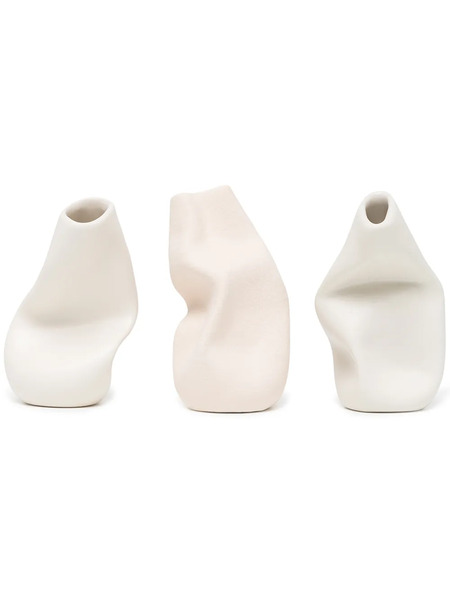  Completedworks Sculpted Vases Set Of 3 - Neutrals 