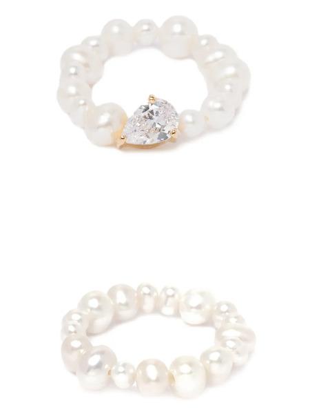  Completedworks The Exposure Of Time Pearl Ring Set - Gold 
