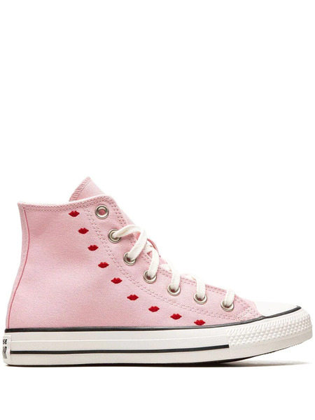  Converse Chuck Taylor All-star Hi Embroidered Sneakers - Pink 