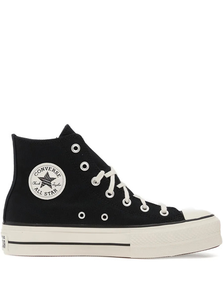  Converse Chuck Taylor All Star Lift Floral-patch Platform-sole Sneakers - Black 