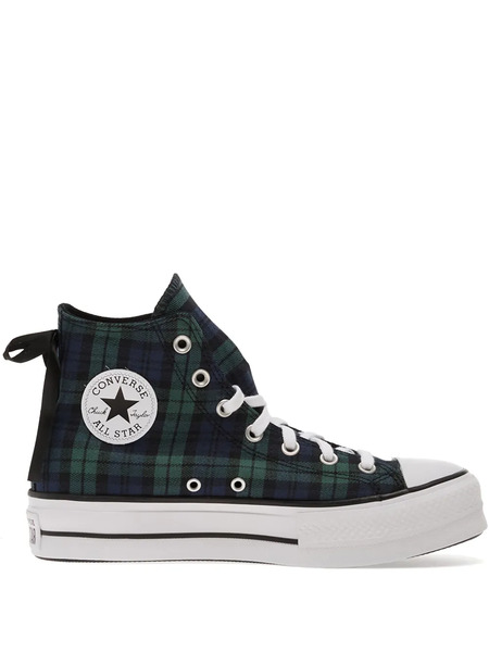  Converse Chuck Taylor All Star Lift Plaid-pattern Sneakers - Blue 