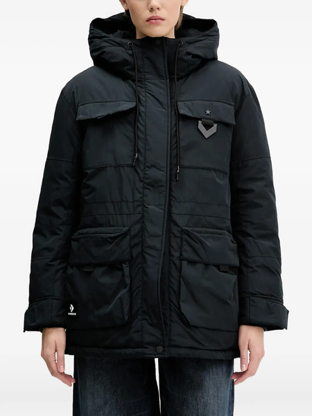  Converse Hooded Patch Jacket - Black 