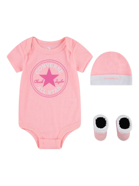  Converse Kids Chuck Taylor-patch Babygrow Set - Pink 