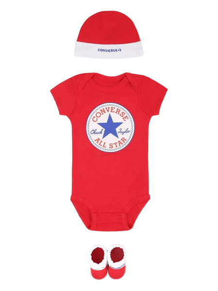  Converse Kids Logo Babygrow Set - Red 
