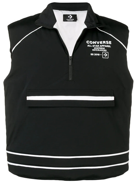  Converse Logo Pullover Gilet - Black 