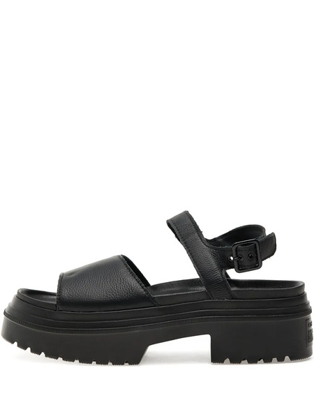 Converse Lugged Heel Buckle-strap Platform Sandals - Black 