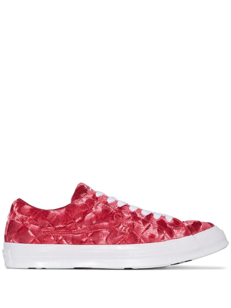  Converse One Star Ox quilted Velvet Sneakers - Red 