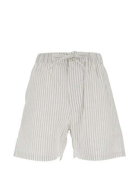  Coor Striped Drawstring Shorts - White 